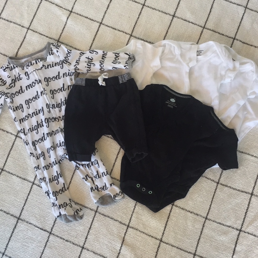 Baby clothes..Black and white
